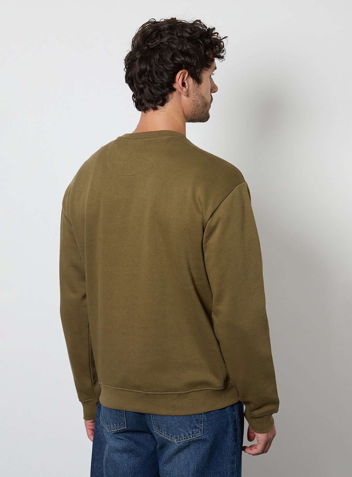 BURTON Khaki Crew Neck Sweatshirt M - Image 3 thumbnail