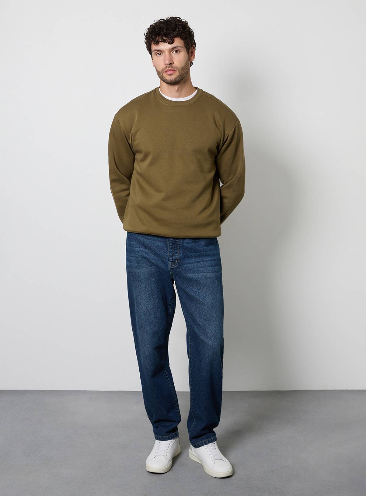 BURTON Khaki Crew Neck Sweatshirt M - Image 4