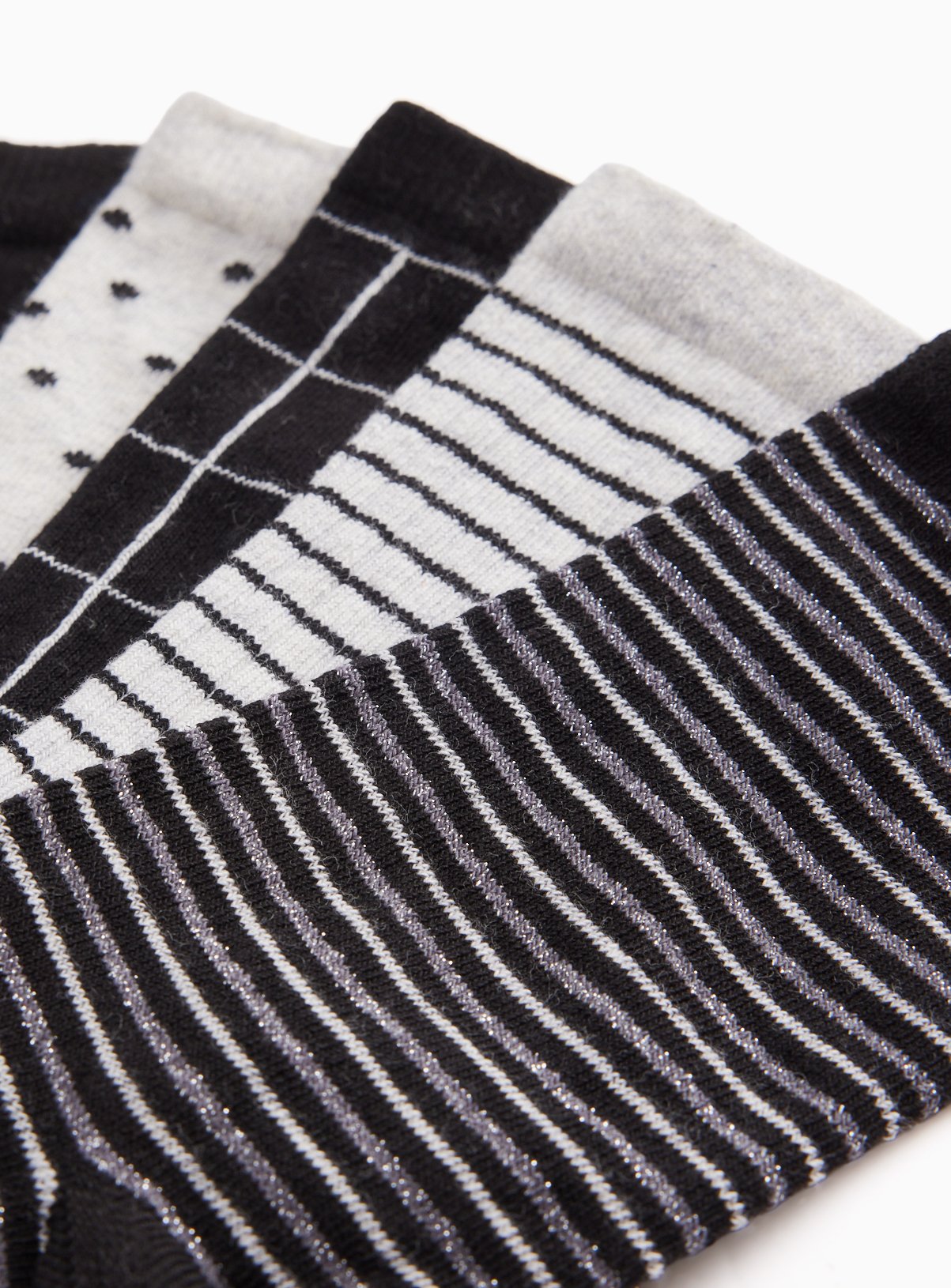 Stripe & Polka Dot Ankle Socks 5 Pack 6-8 - Image 2 thumbnail