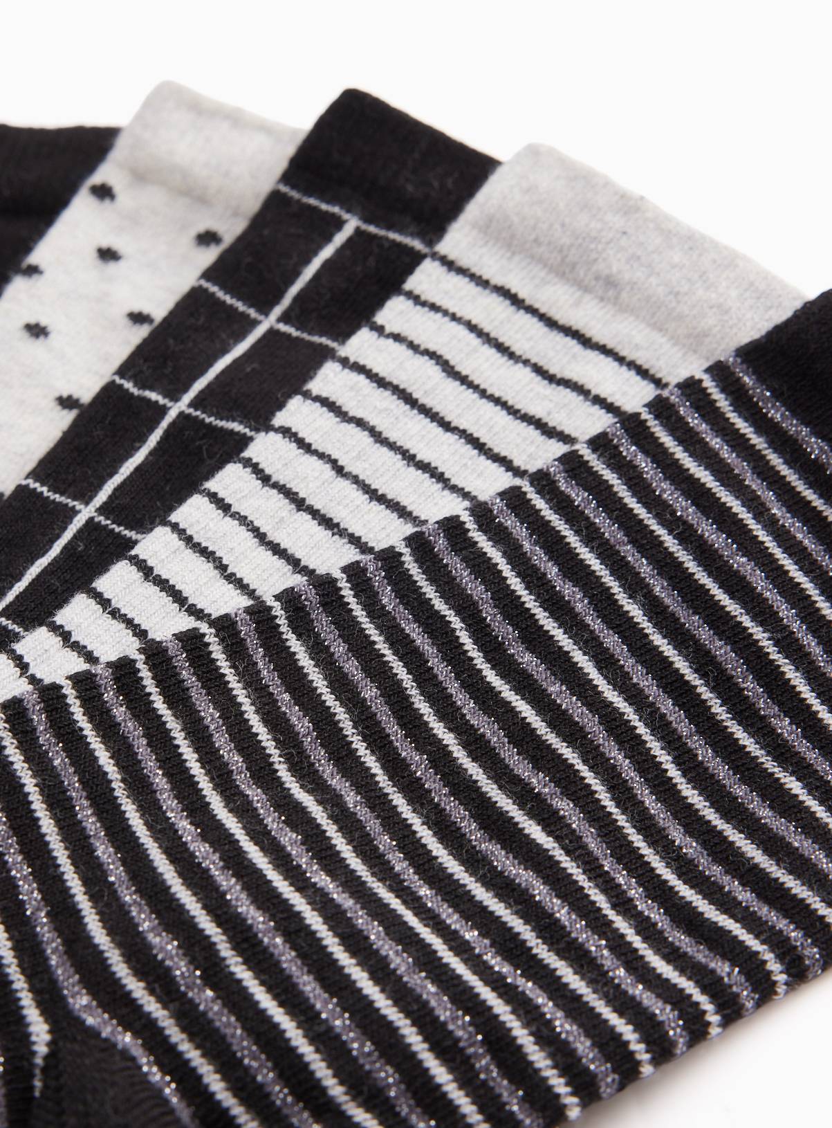 Stripe & Polka Dot Ankle Socks 5 Pack 6-8 - Image 2