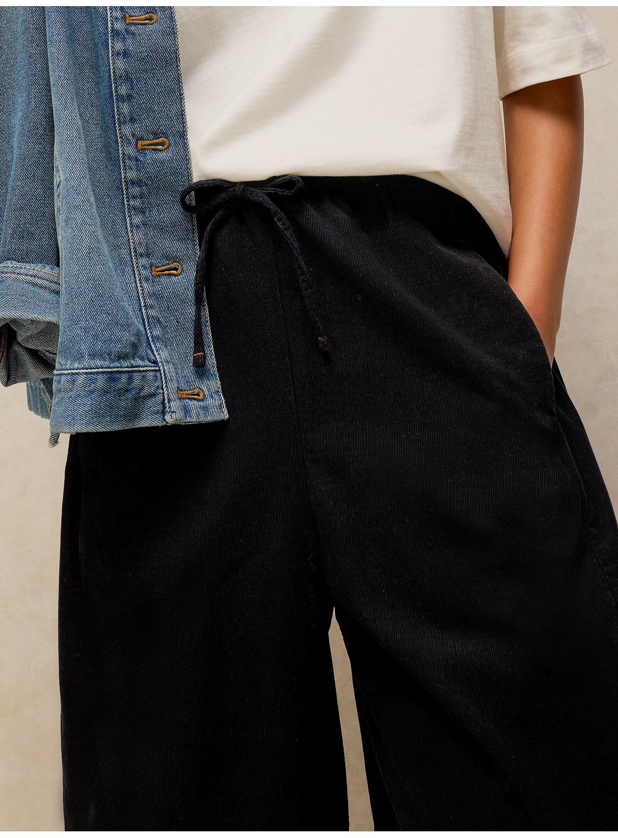 WHITE STUFF Leona Pull on Cord Trouser 8 - Image 4 thumbnail