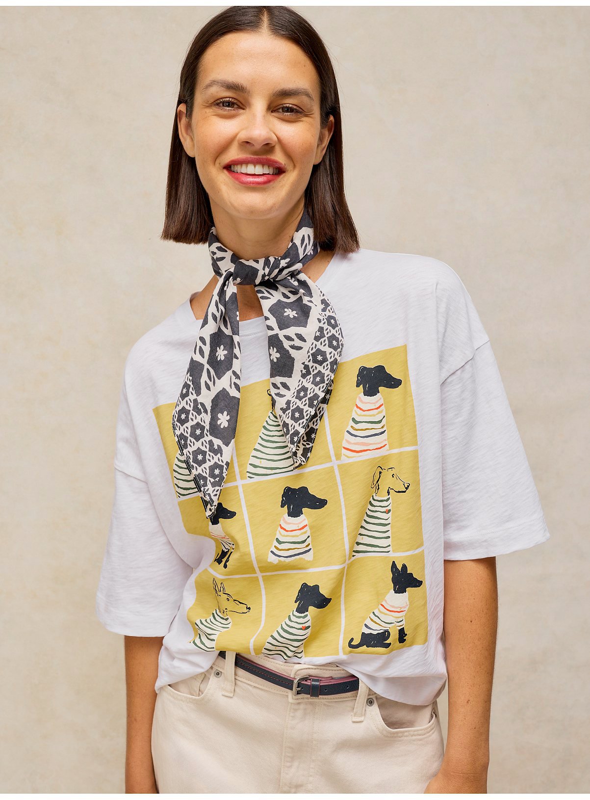 WHITE STUFF Katya Dog Print Graphic T-Shirt 10 - Image 3 thumbnail