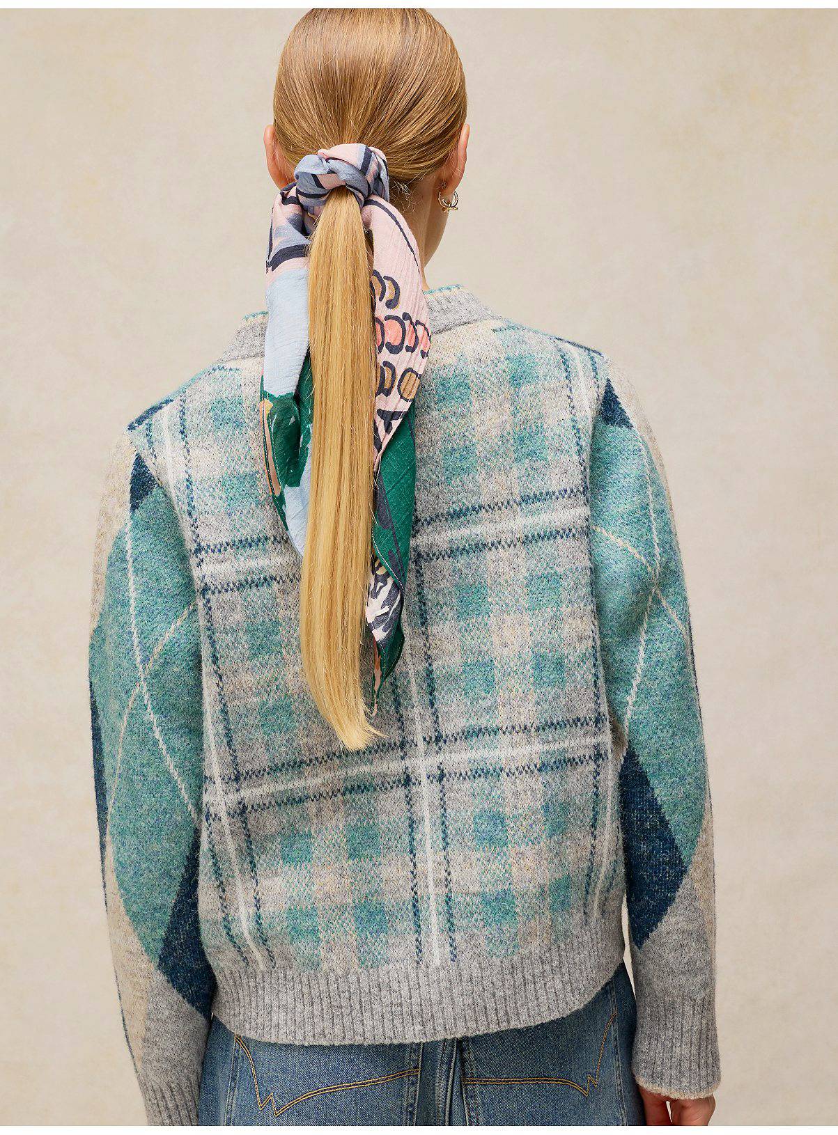 WHITE STUFF Argyle Check Cardi 12 - Image 2
