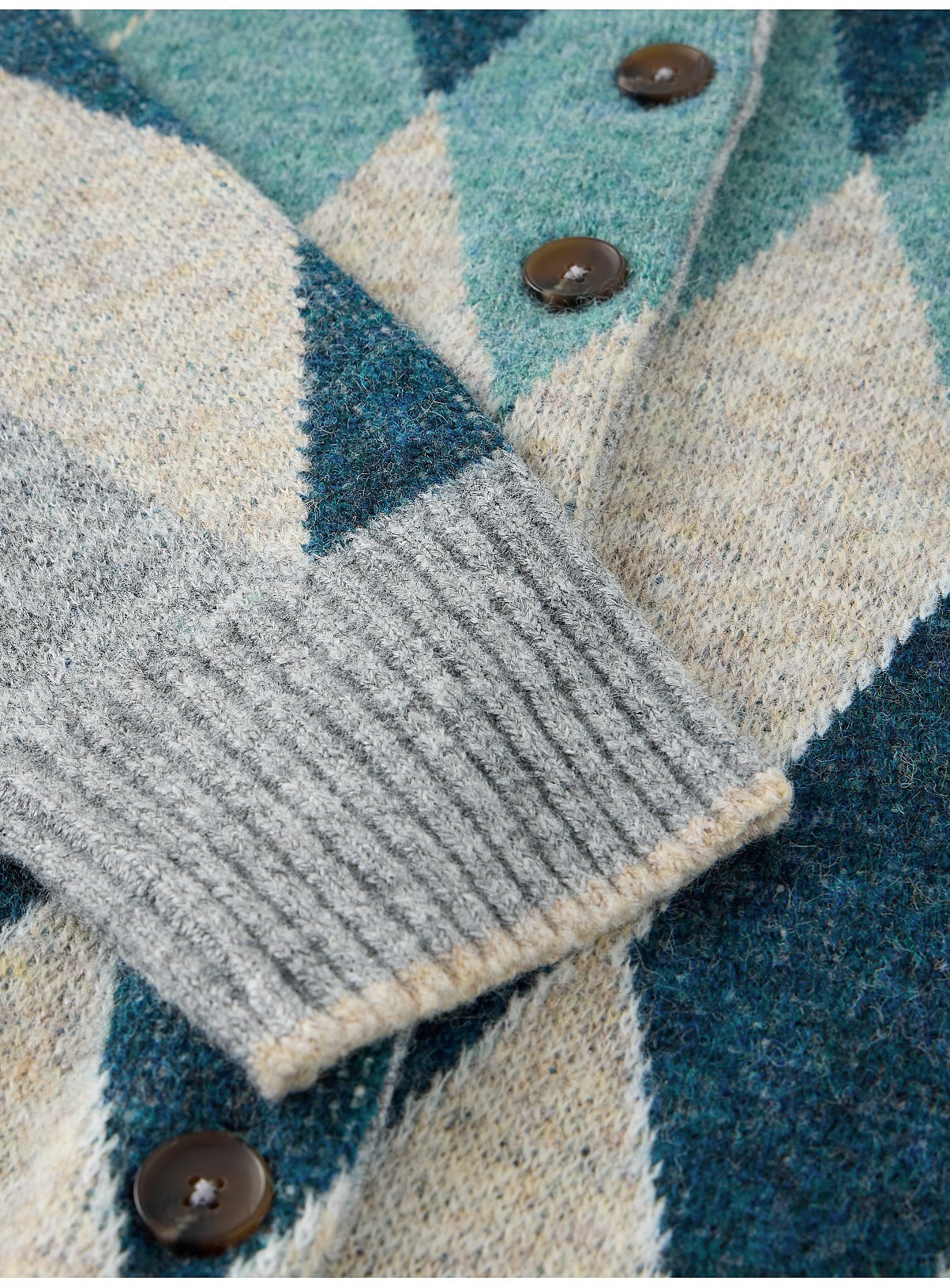 WHITE STUFF Argyle Check Cardi 12 - Image 5 thumbnail