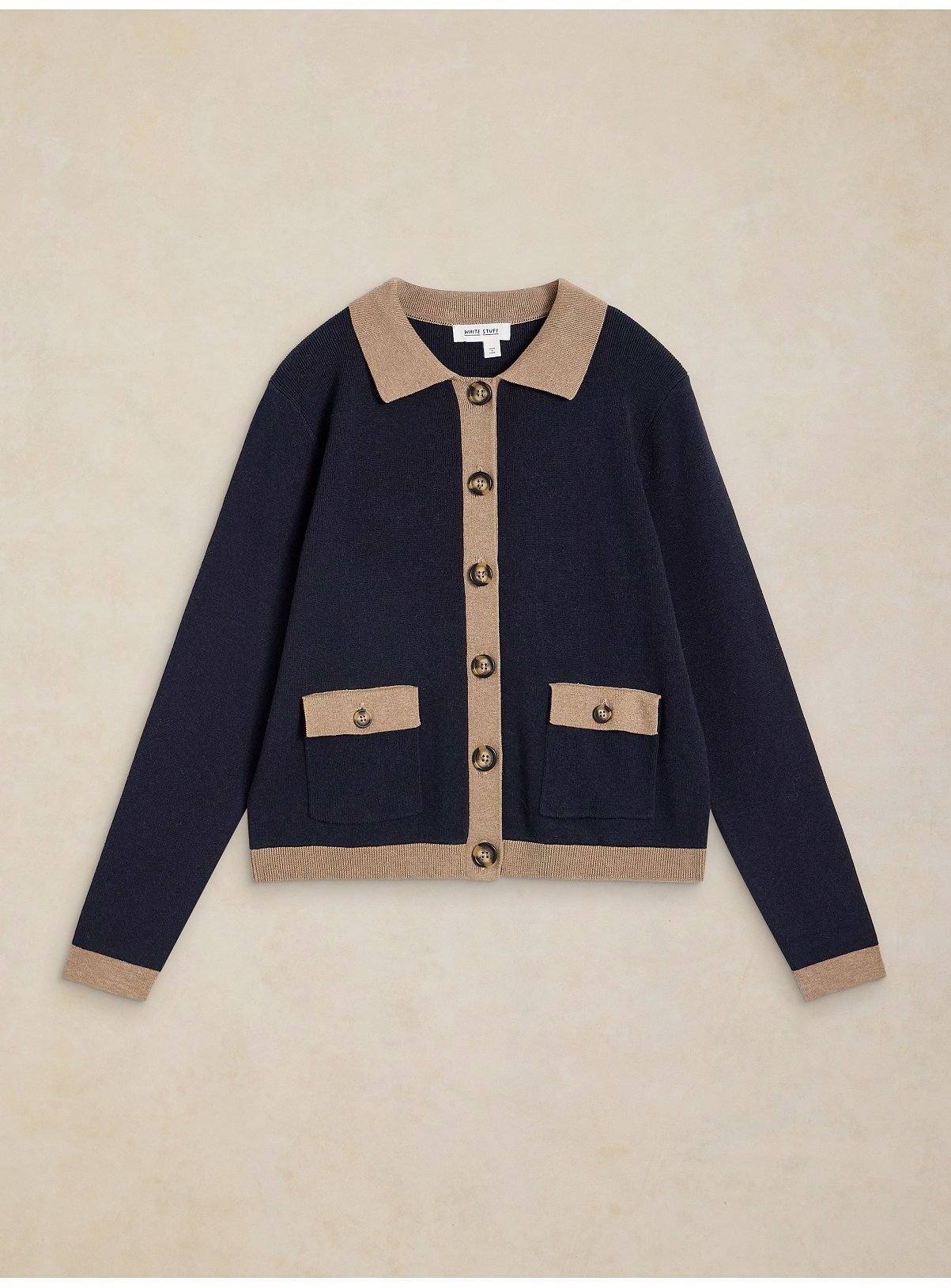 WHITE STUFF Charlotte Collar Cardigan 14 - Image 5 thumbnail