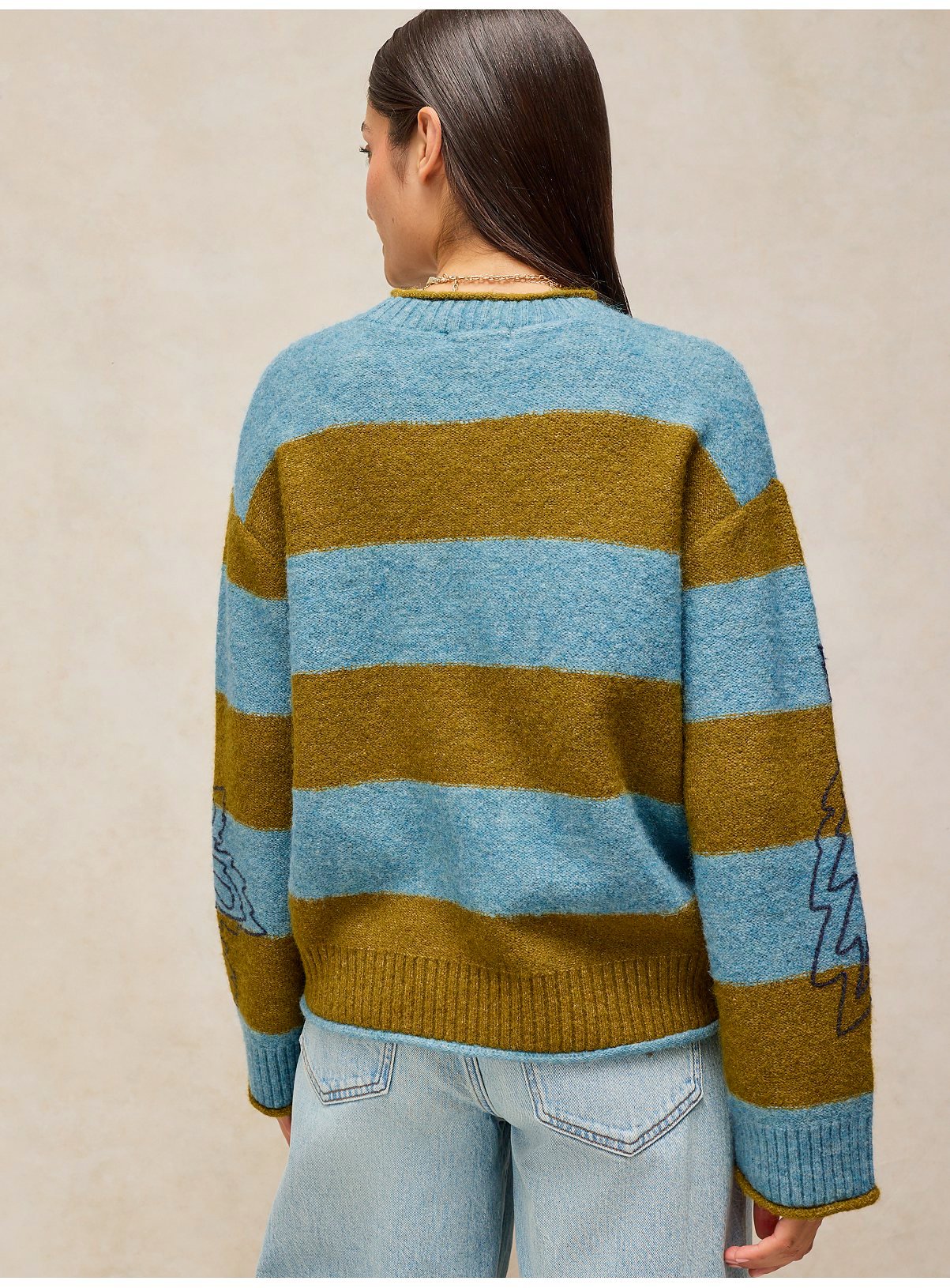 WHITE STUFF Emma Embr Stripe Jumper 8 - Image 2 thumbnail