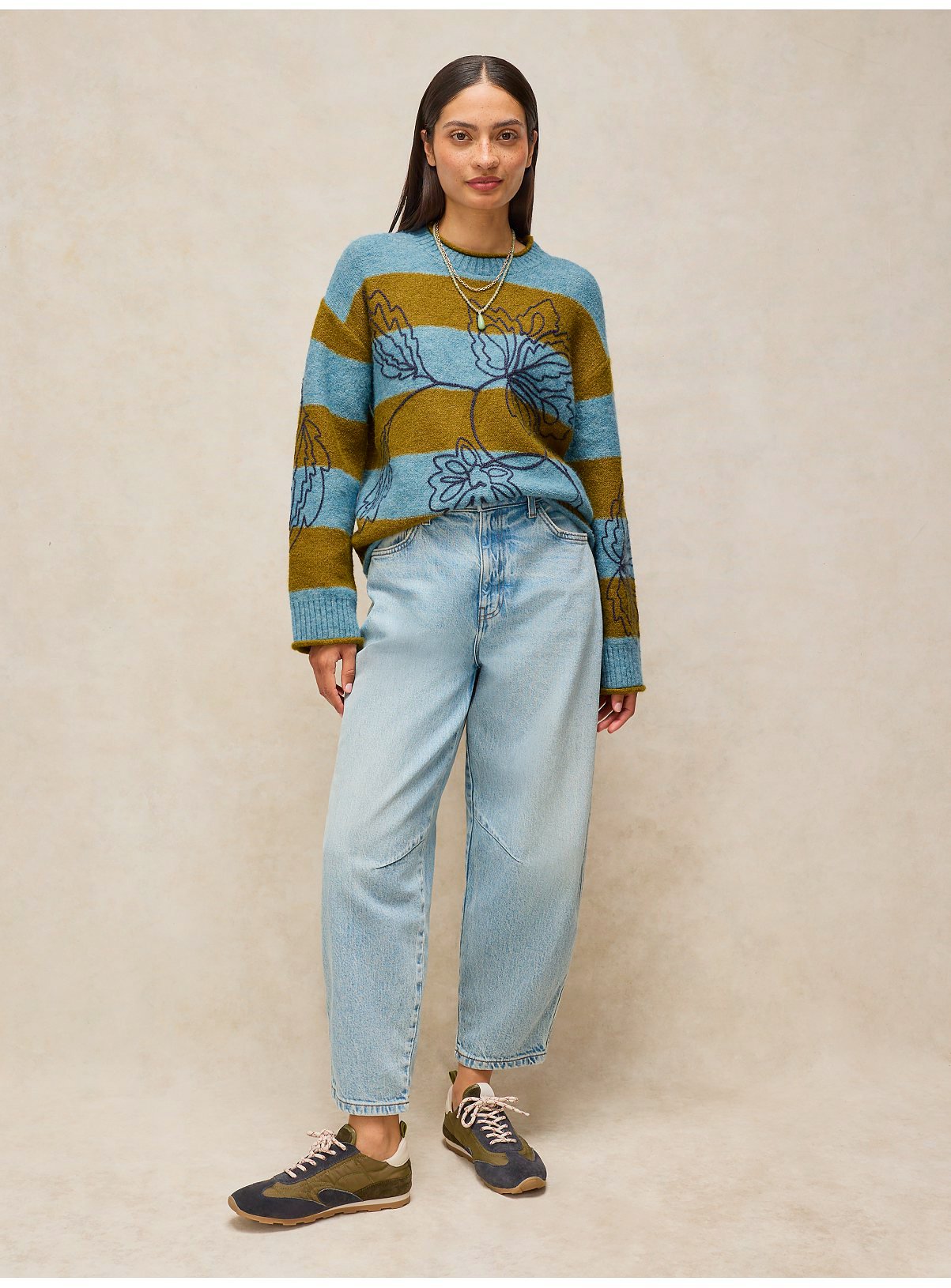 WHITE STUFF Emma Embr Stripe Jumper 8 - Image 3 thumbnail