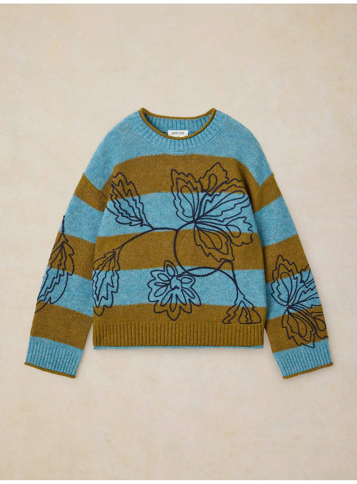 WHITE STUFF Emma Embr Stripe Jumper 8 - Image 5