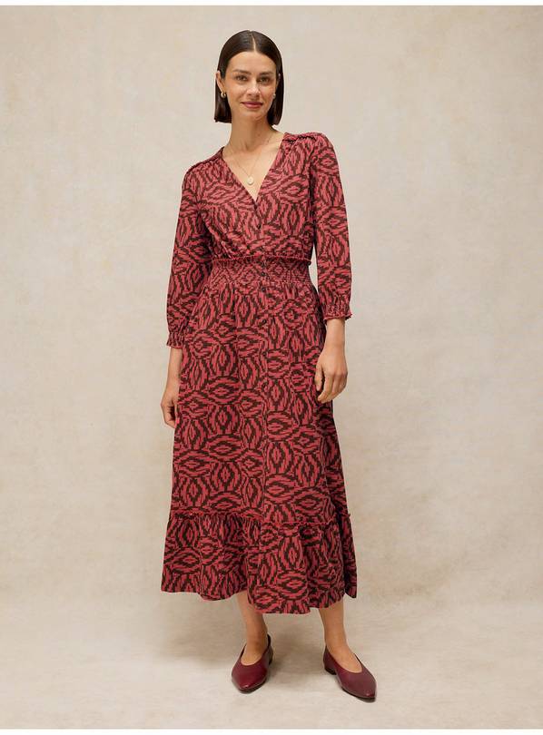 WHITE STUFF Jonie Shirred Dress 18