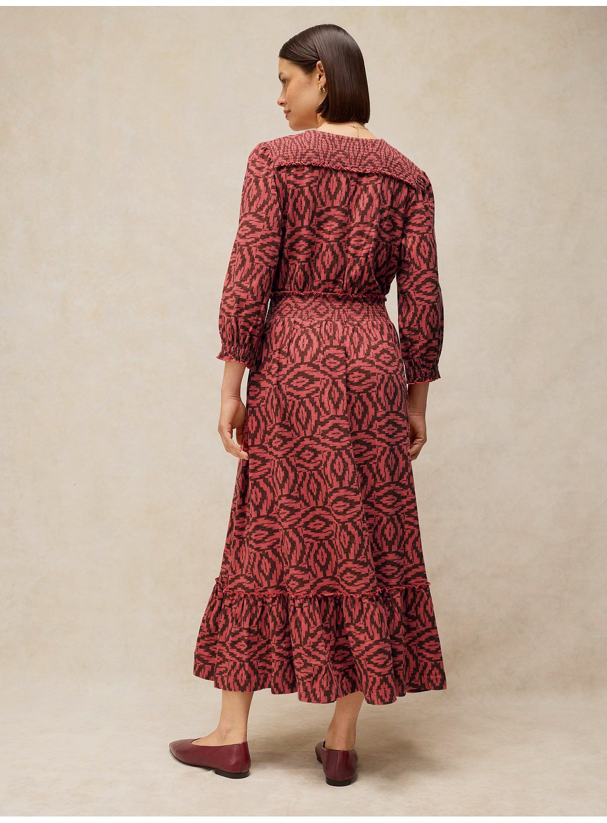 WHITE STUFF Jonie Shirred Dress 8 - Image 2 thumbnail
