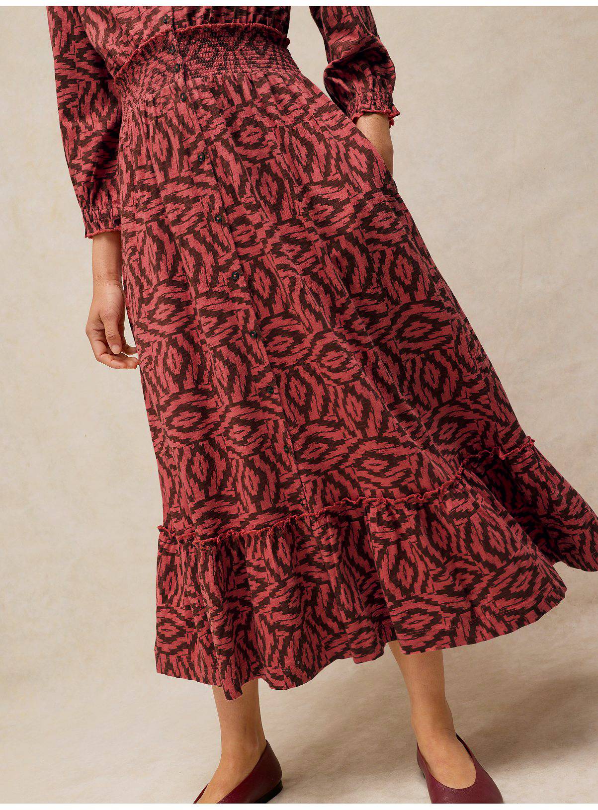WHITE STUFF Jonie Shirred Dress 8 - Image 4