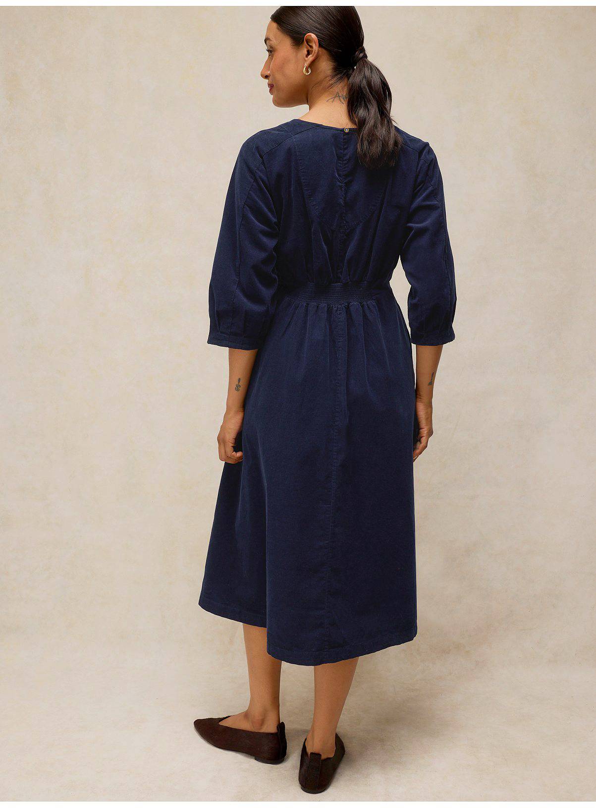 WHITE STUFF Navy Kate Corduroy Midi Dress 18 - Image 2