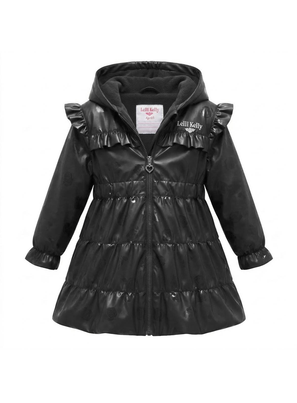 LELLI KELLY Bonnie Fleece Lined Coat Black 9-10 years - Image 3
