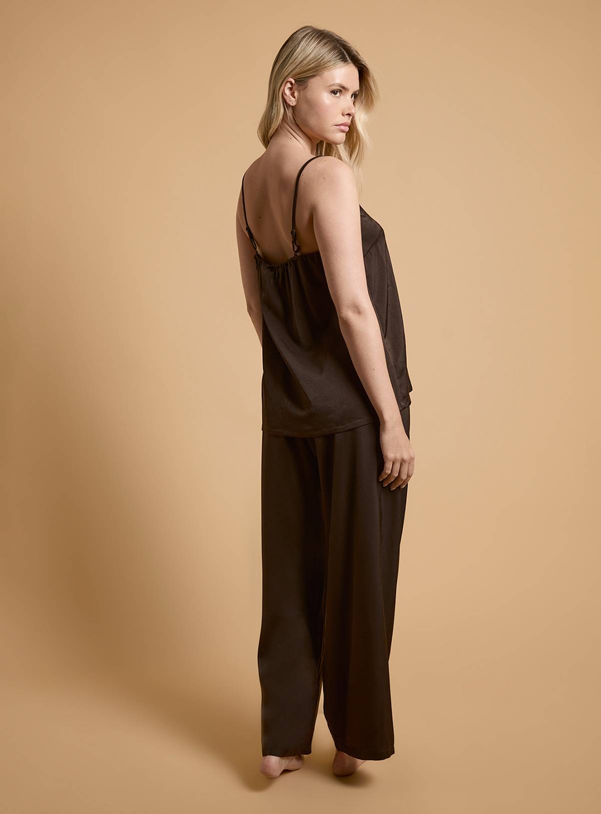 OASIS Strappy Cami and Trouser Satin Nightwear Set M - Image 3
