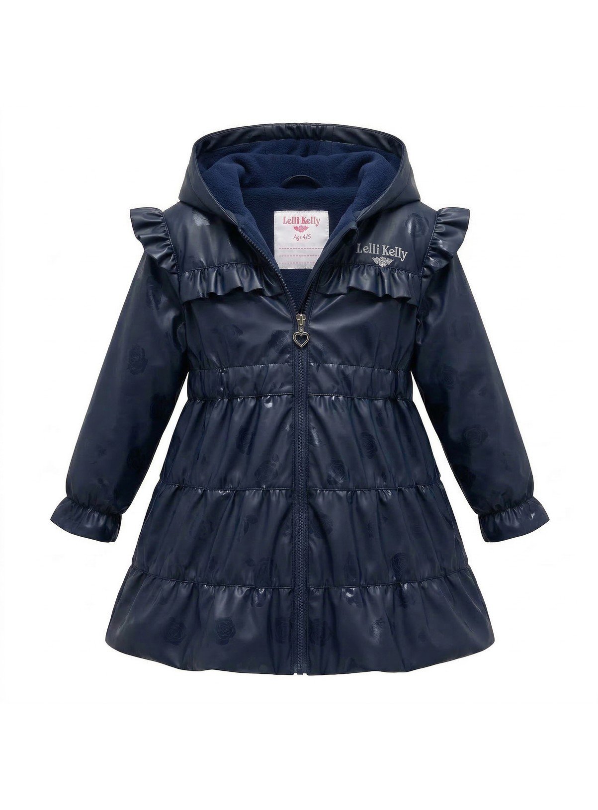 LELLI KELLY Bonnie Fleece Lined Coat Navy 7-8 years - Image 3 thumbnail