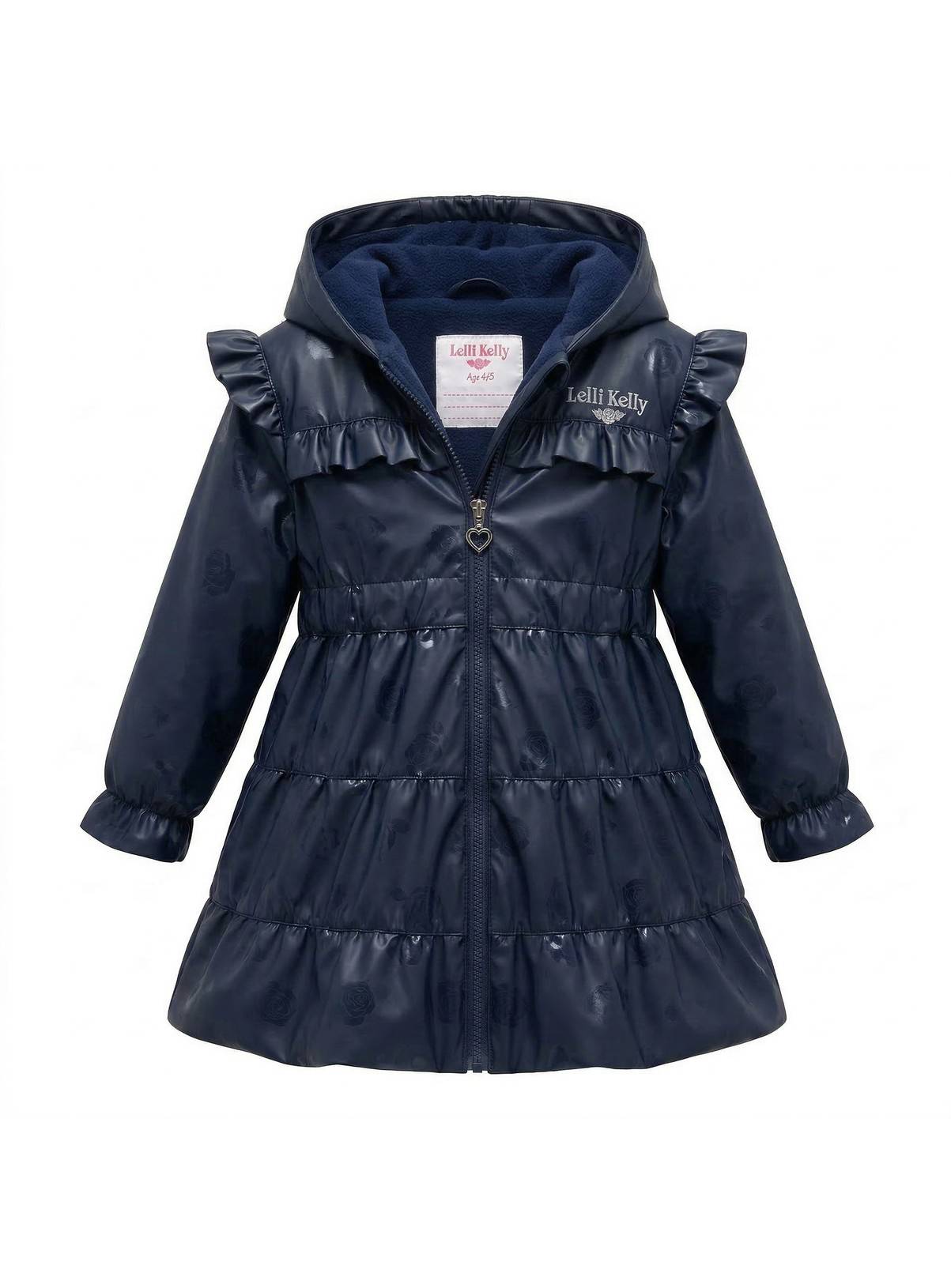 LELLI KELLY Bonnie Fleece Lined Coat Navy 7-8 years - Image 3
