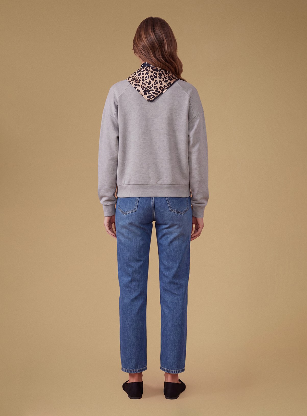 OASIS Volume Sleeve Sweatshirt With Cotton Collar 6 - Image 2 thumbnail