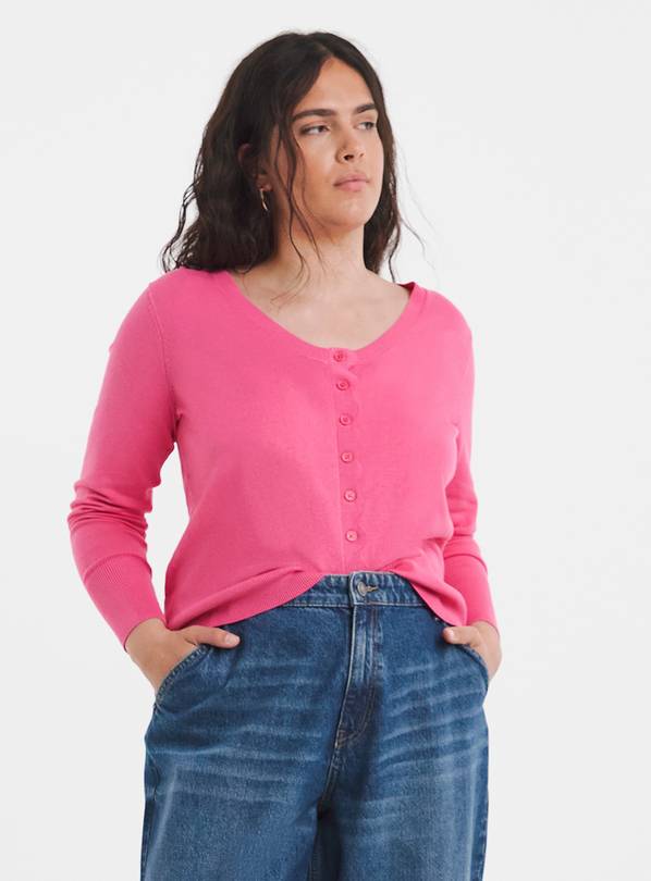 SIMPLY BE Fine Gauge Scallop Edge Cardigan 32-34