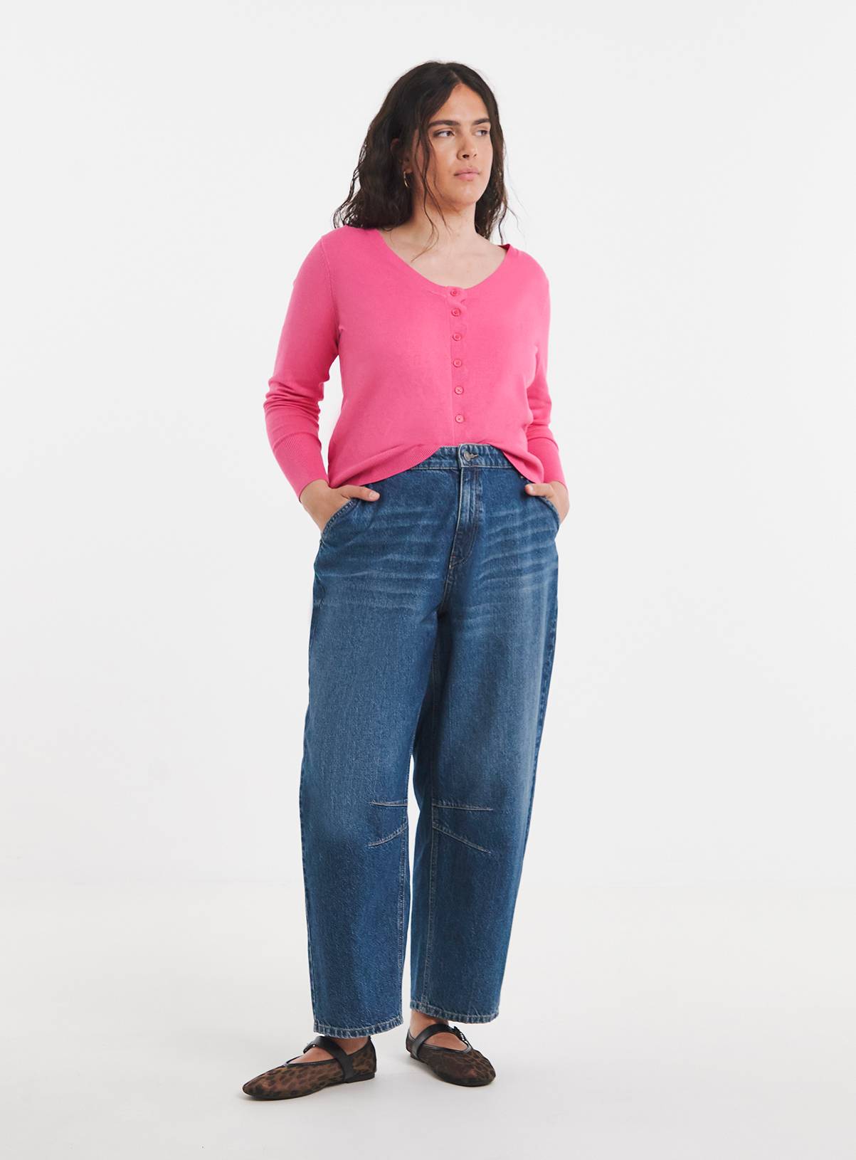 SIMPLY BE Fine Gauge Scallop Edge Cardigan 16-18 - Image 3