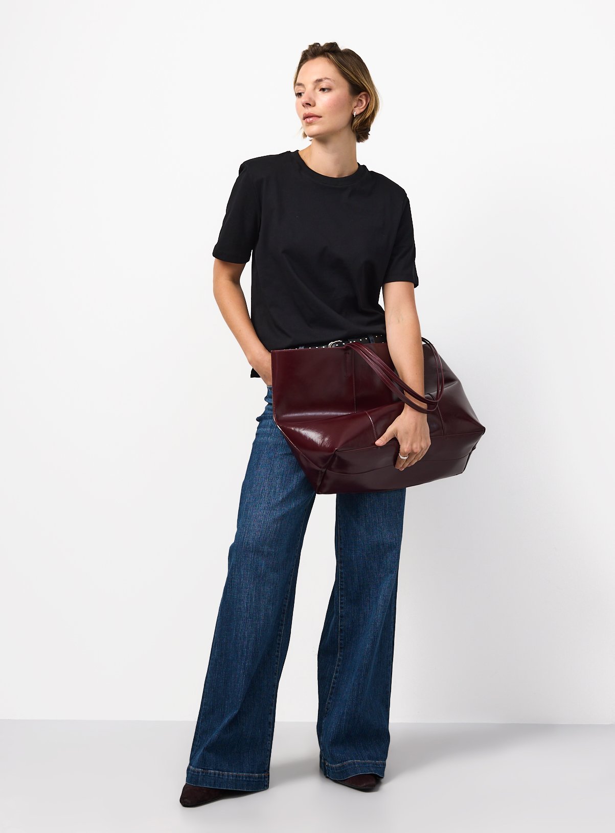 Black Shoulder Pad T-Shirt 22 - Image 2 thumbnail