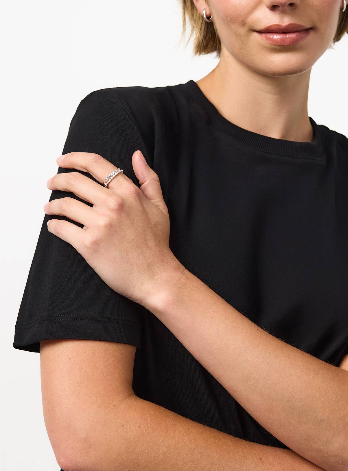 Black Shoulder Pad T-Shirt 22 - Image 3