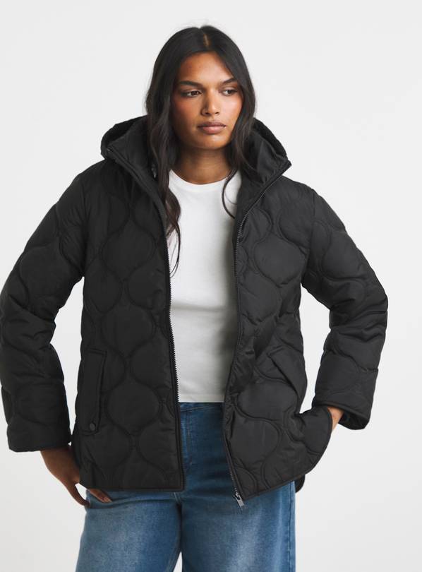 SIMPLY BE Black Short Quilted Jacket 12