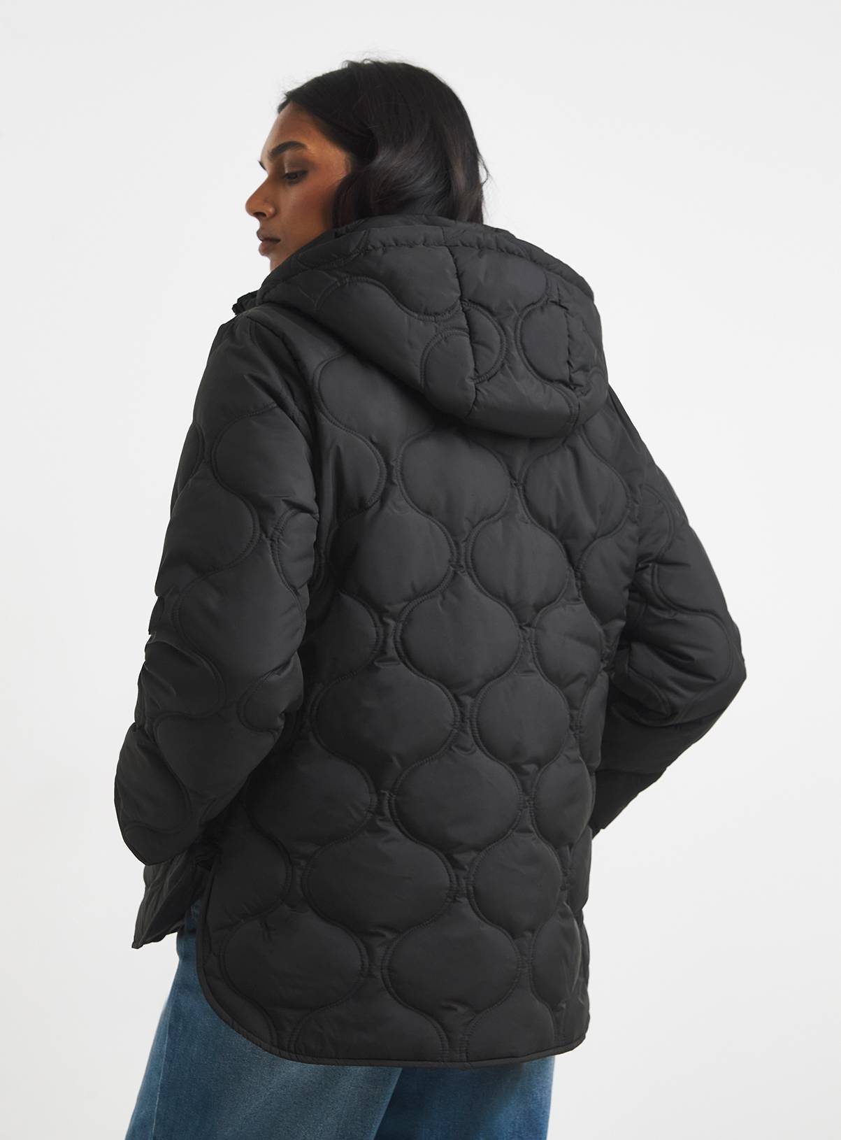 SIMPLY BE Black Short Quilted Jacket 20 - Image 2