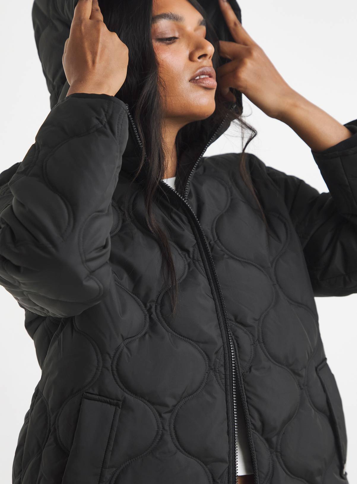 SIMPLY BE Black Short Quilted Jacket 20 - Image 4