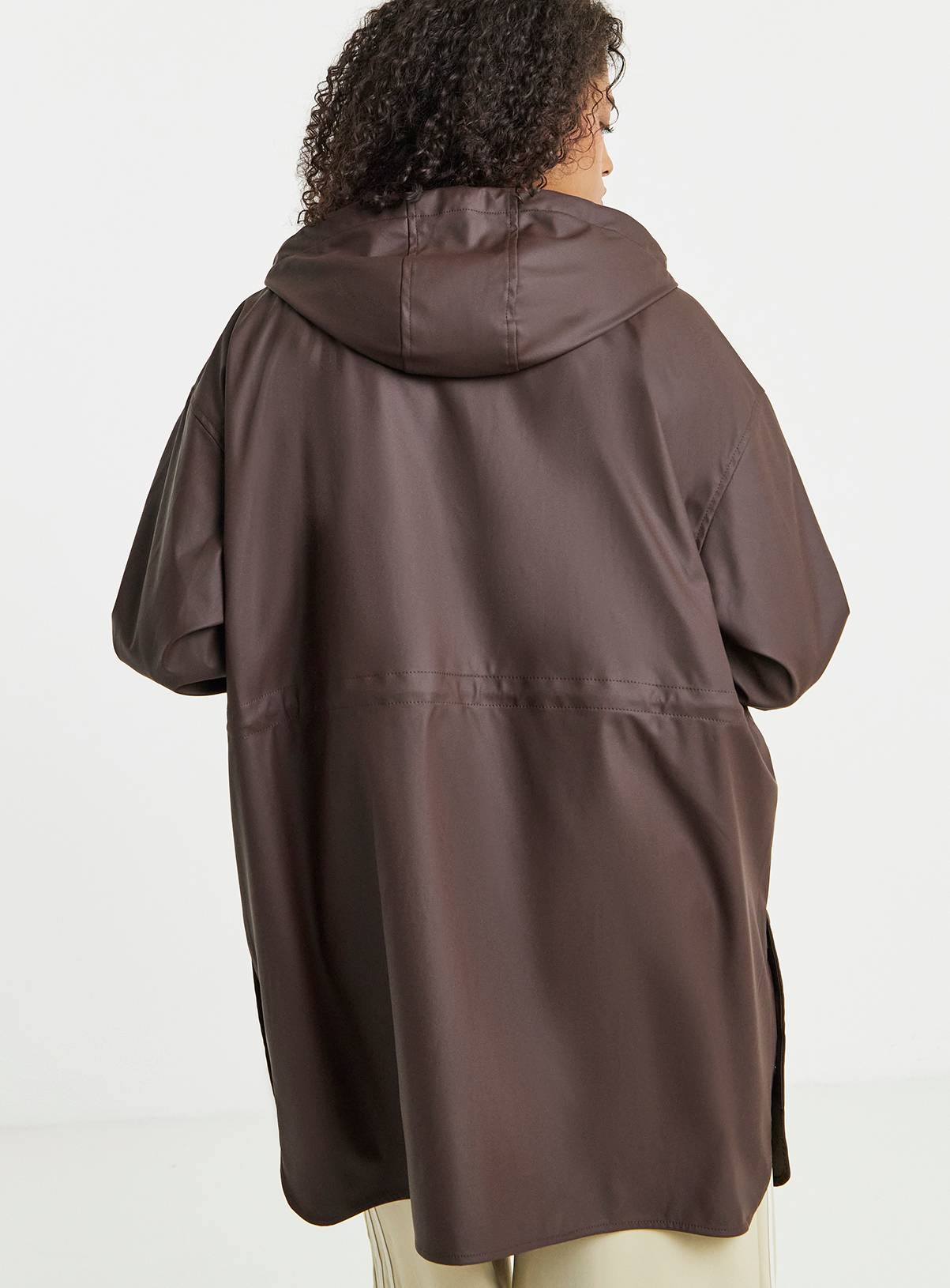 SIMPLY BE Brown Longline Coated Raincoat 14 - Image 2