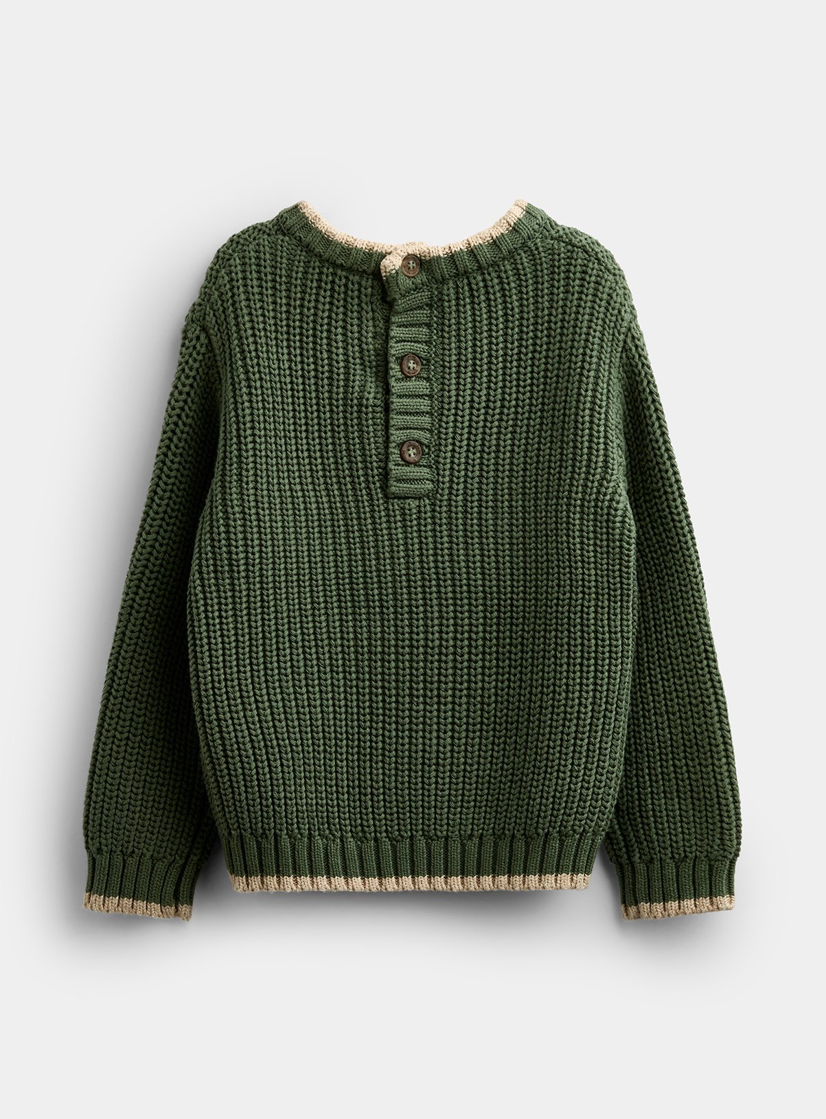 JOJO MAMAN BÉBÉ Dino Embroidered Knitted Jumper Khaki Green 18-24 Months - Image 3 thumbnail