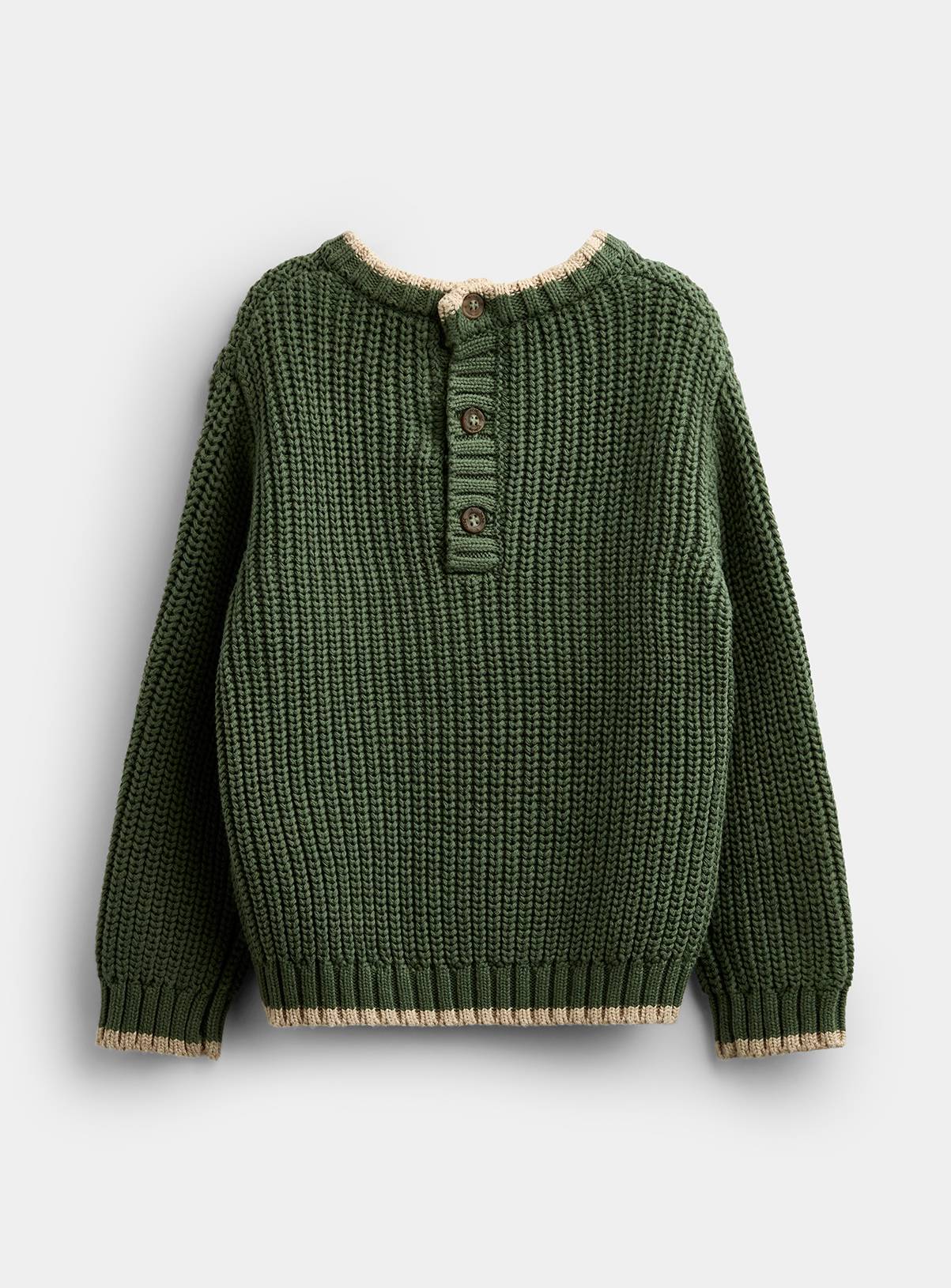 JOJO MAMAN BÉBÉ Dino Embroidered Knitted Jumper Khaki Green 18-24 Months - Image 3