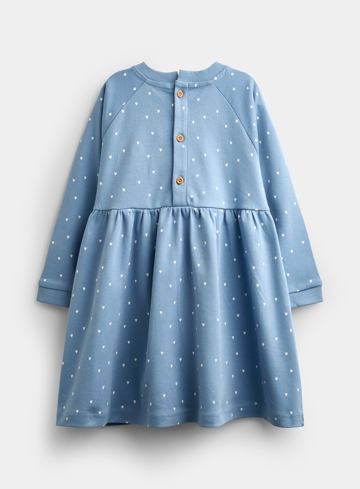 JOJO MAMAN BÉBÉ Horse Applique Button Front Dress Denim Blue 2-3 Years - Image 4 thumbnail