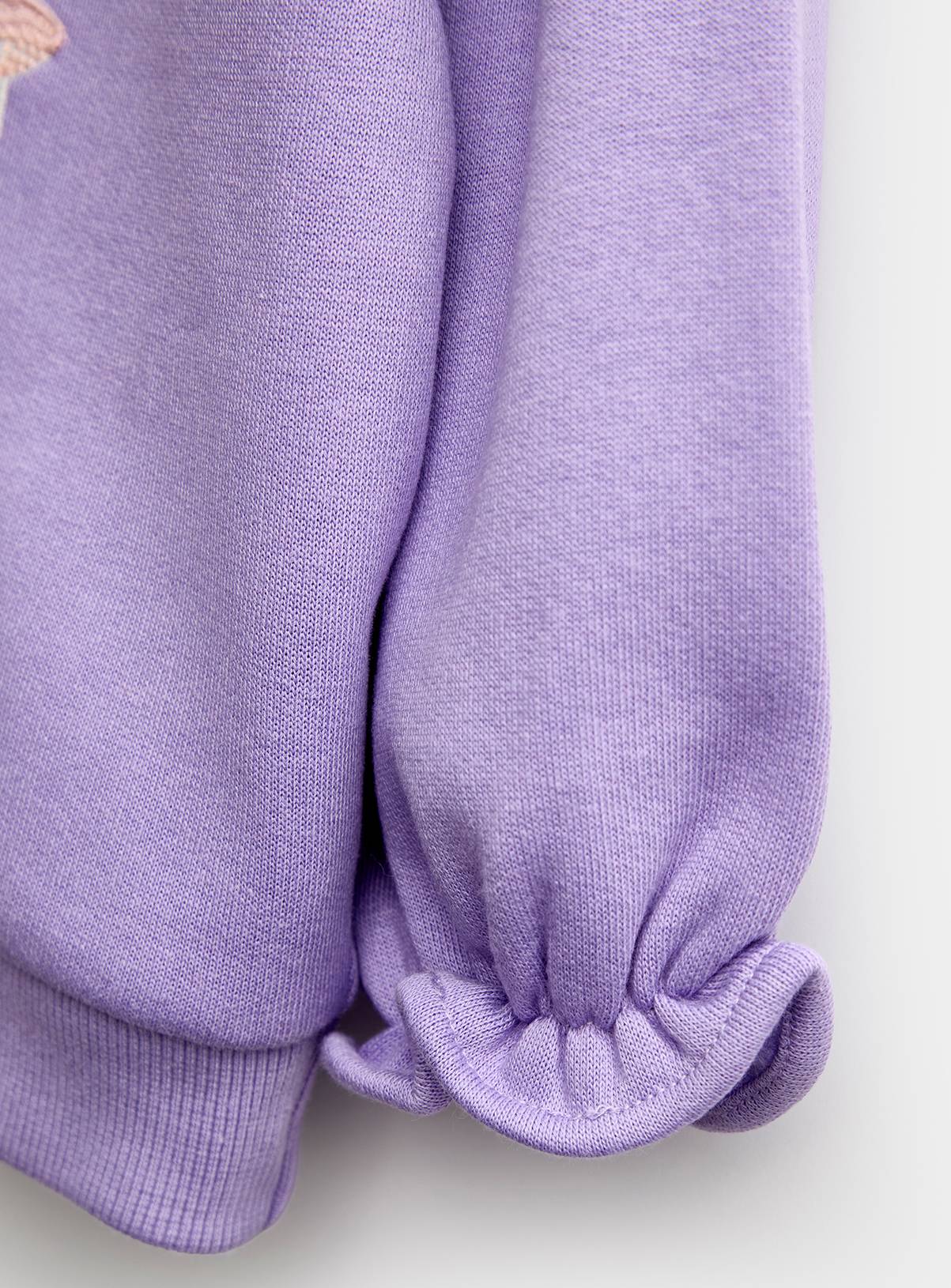 JOJO MAMAN BÉBÉ Dino Patchwork Sweatshirt Lilac 12-18 months - Image 2