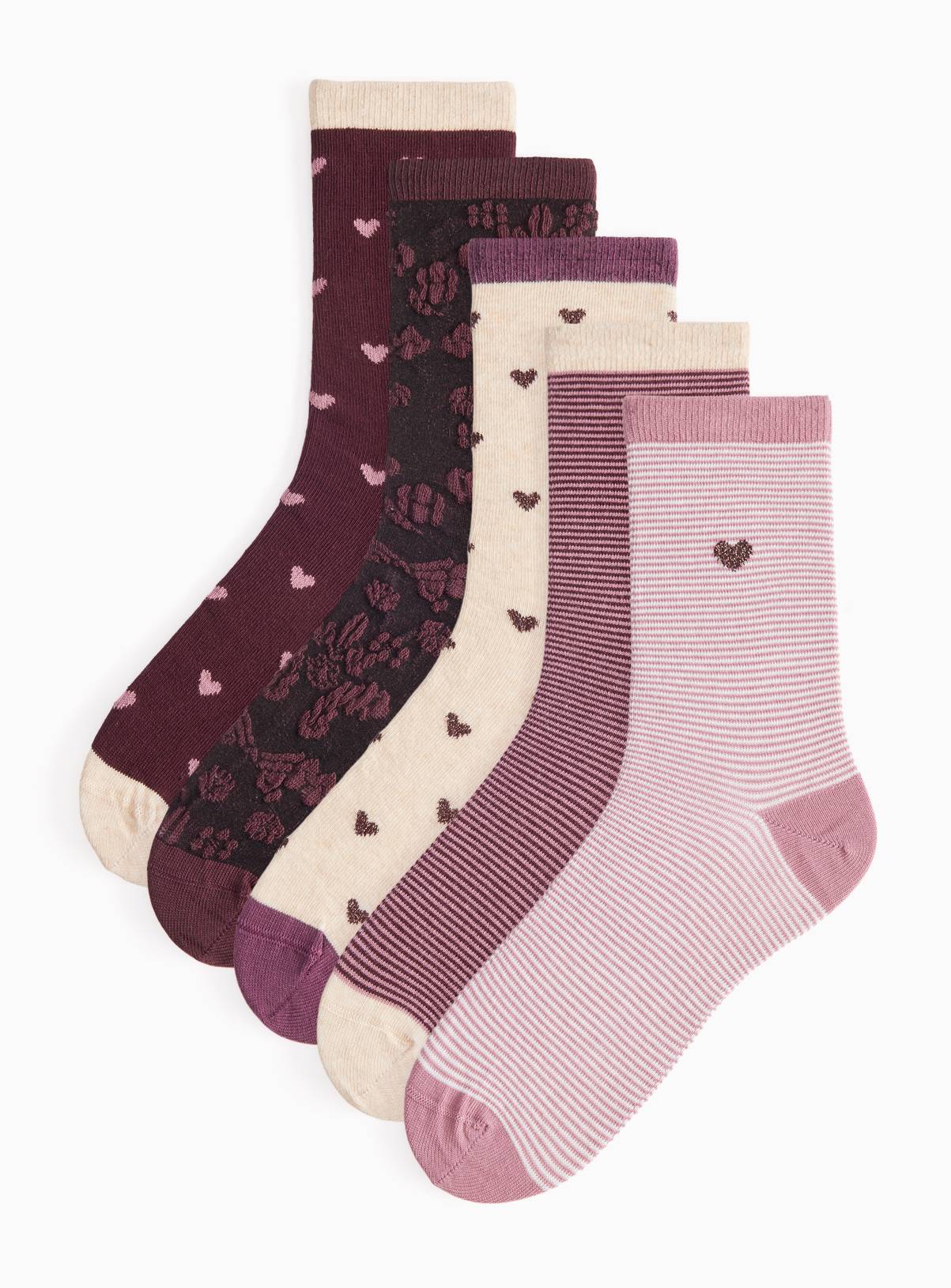 Patterned Ankle Socks 5 Pack  6-8 - Image 1