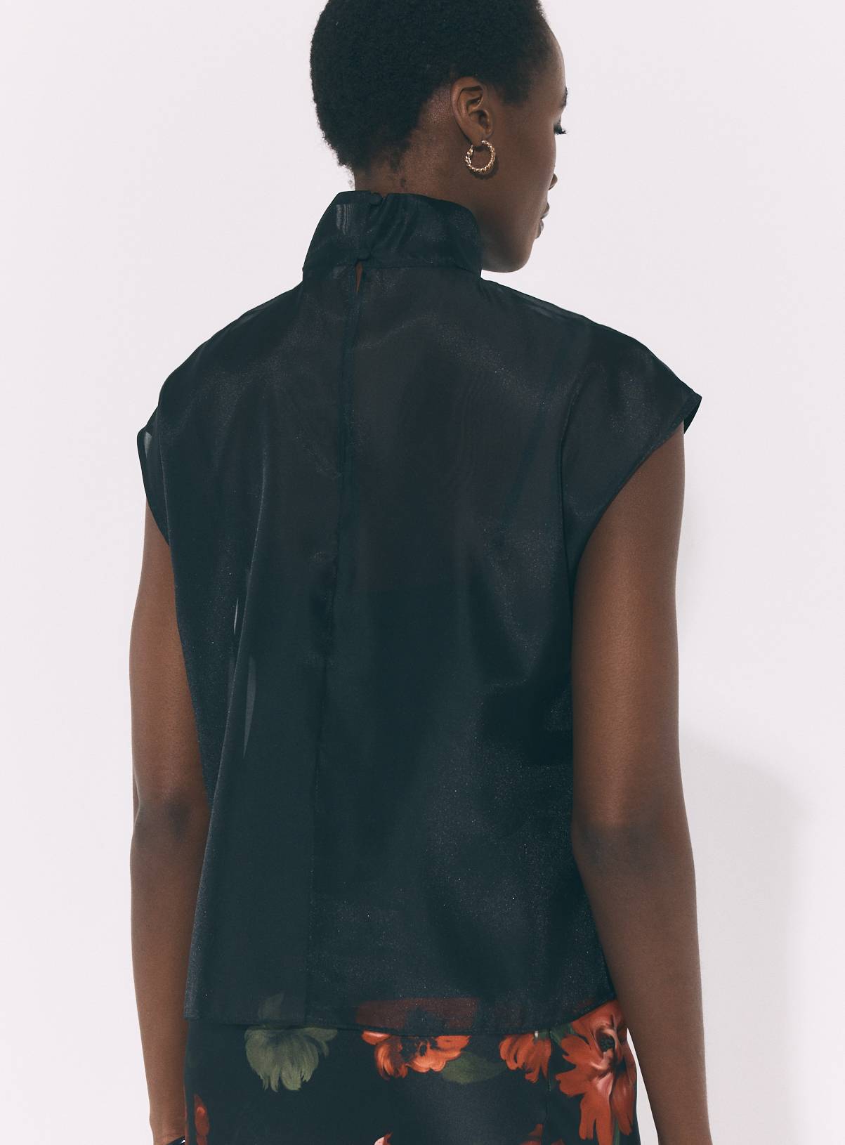 Organza Funnel Neck Top 20 - Image 4