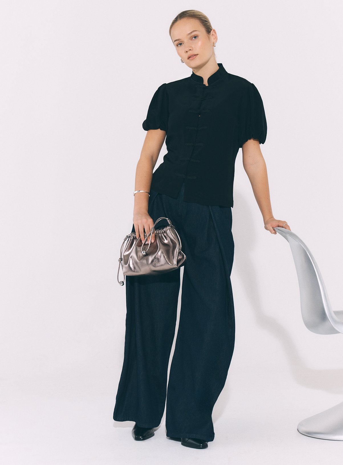Mandarin Collar Frogging Top 14 - Image 2 thumbnail