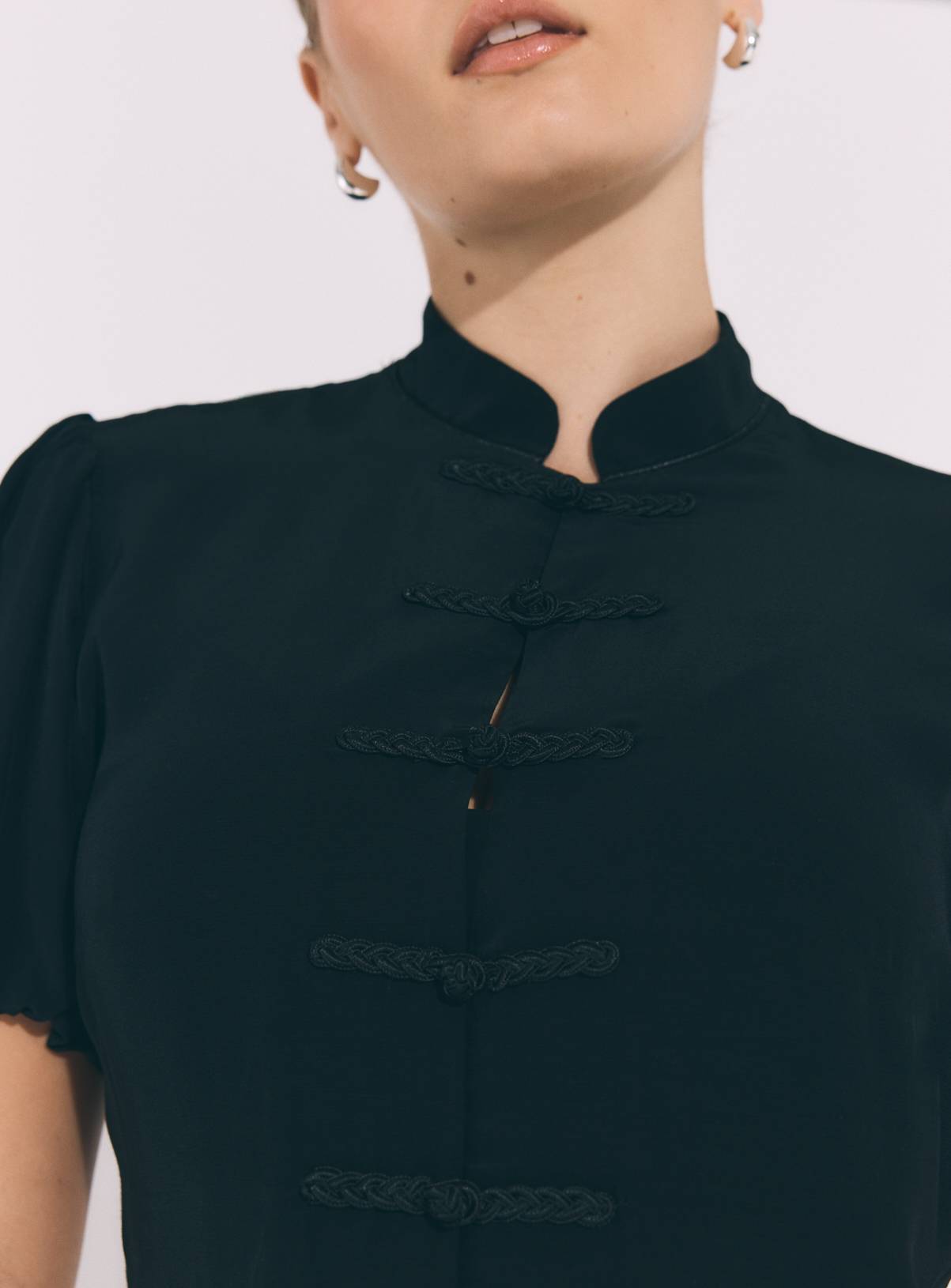 Mandarin Collar Frogging Top 14 - Image 3
