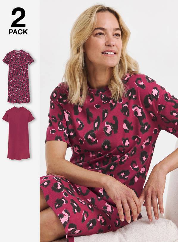 SIMPLY BE Value 2 Pack Leopard Nighties 20-22