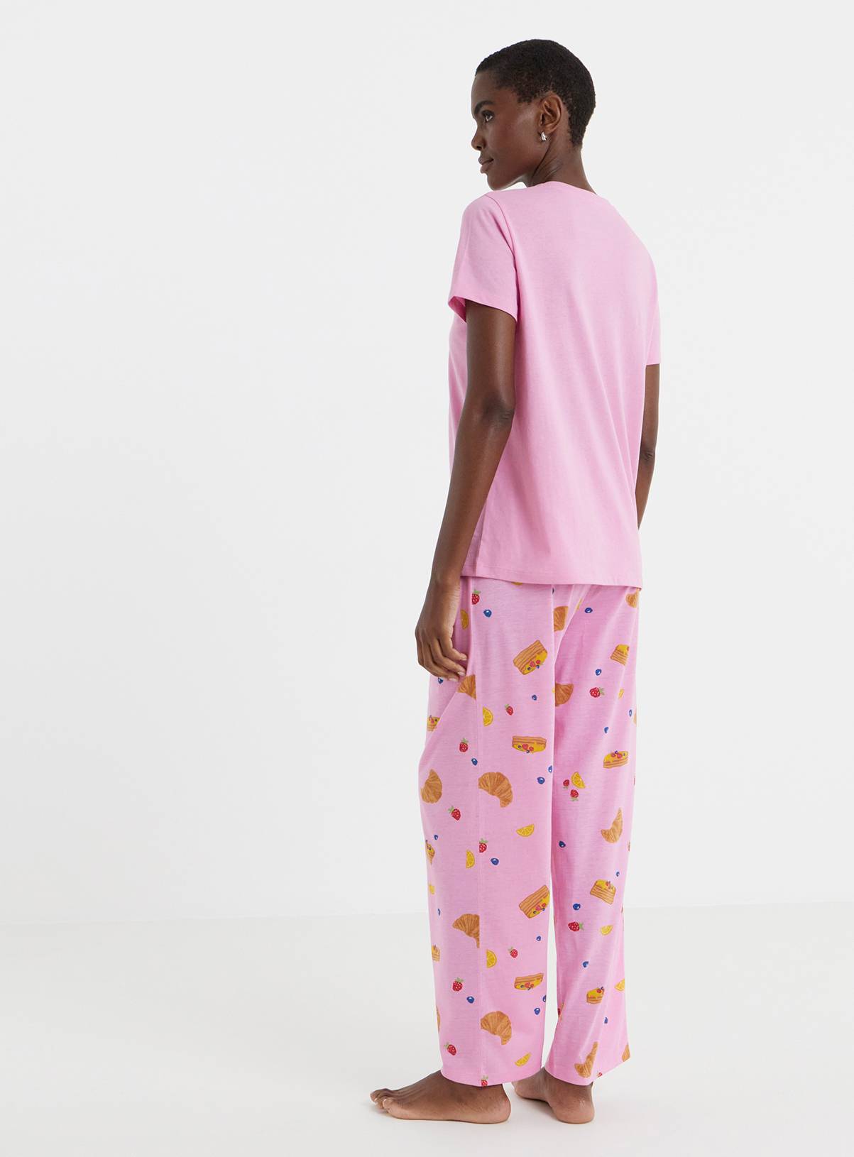 SIMPLY BE Value 2 Pack Breakfast Print Pyjamas 8-10 - Image 2