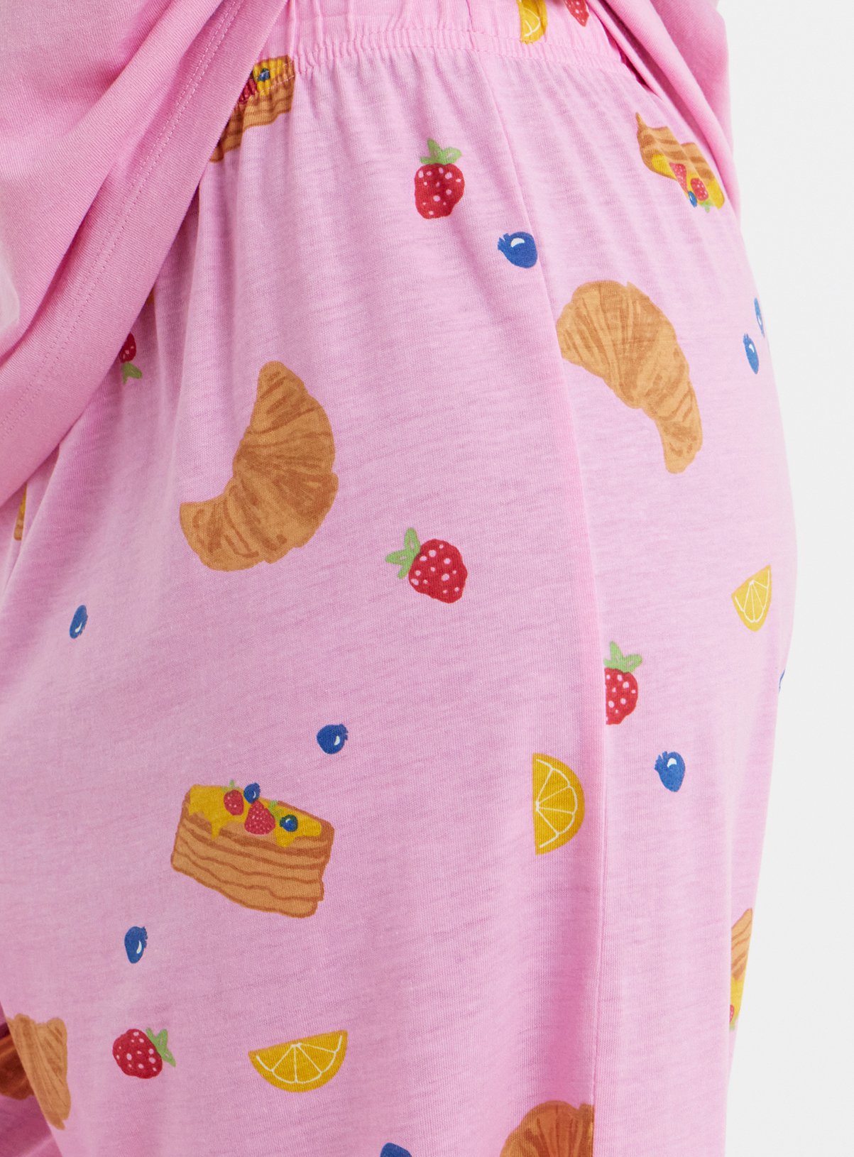 SIMPLY BE Value 2 Pack Breakfast Print Pyjamas 8-10 - Image 4 thumbnail