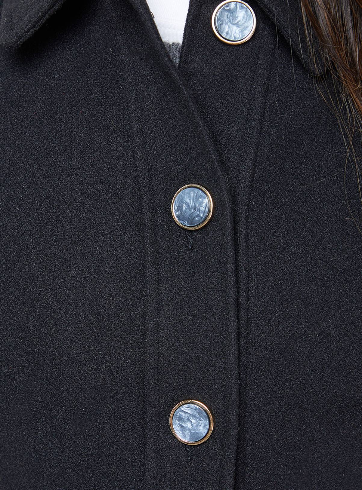 OASIS Faux Wool Button Through Dolly Coat Black 18 - Image 5