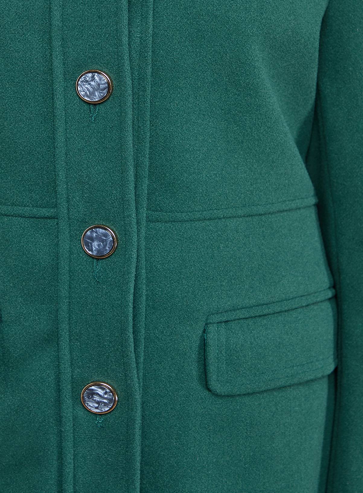 OASIS Faux Wool Button Through Dolly Coat Green 8 - Image 4