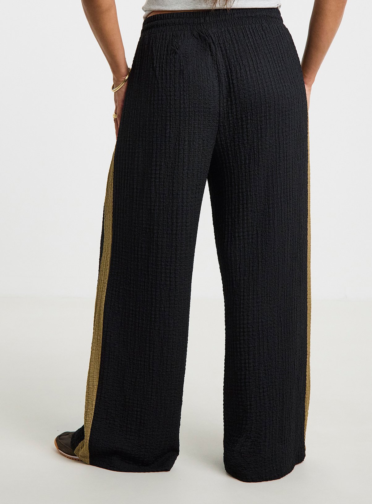SIMPLY BE Black Side Stripe Trouser 16 - Image 2 thumbnail