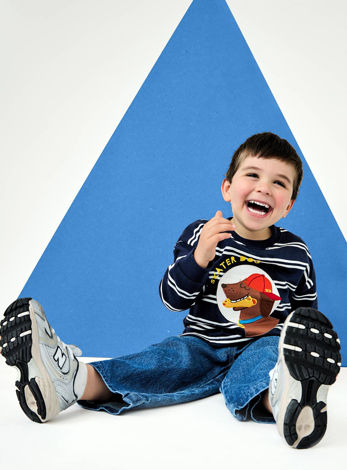 JOJO MAMAN BÉBÉ Skater Dog Sweatshirt Navy Blue 12-18 months - Image 1