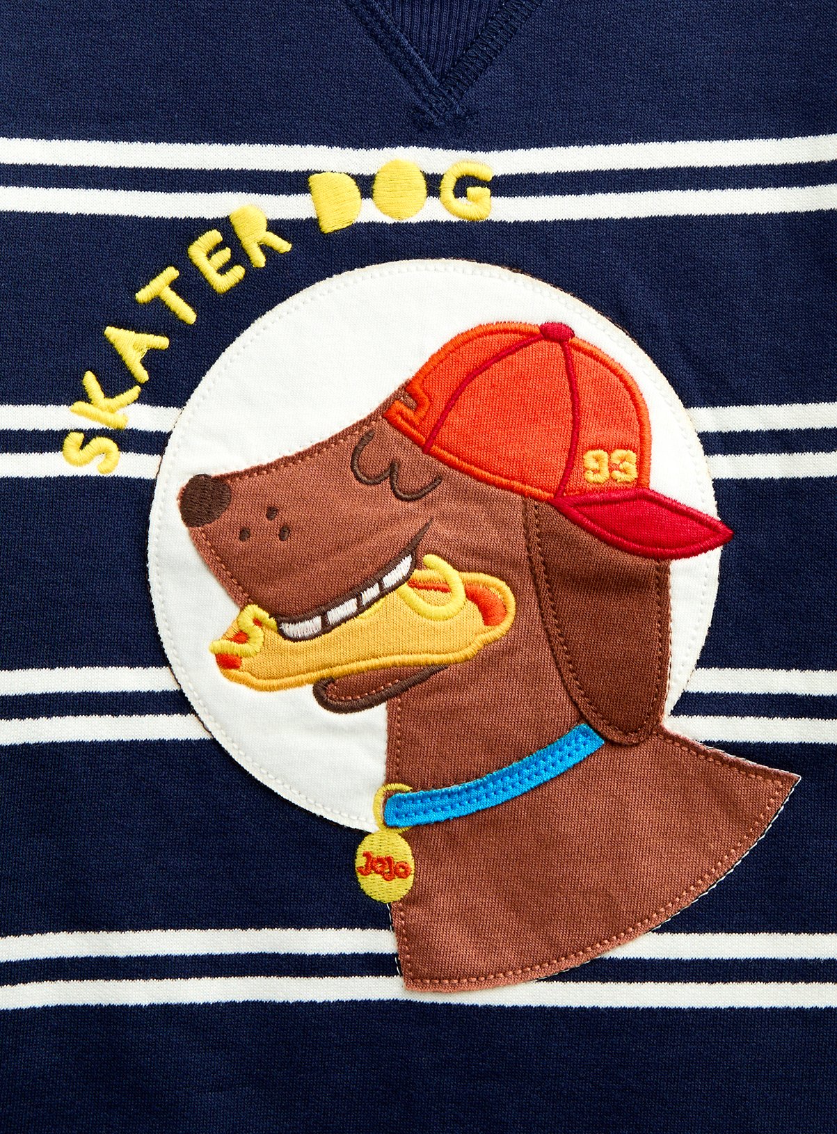 JOJO MAMAN BÉBÉ Skater Dog Sweatshirt Navy Blue 12-18 months - Image 3 thumbnail