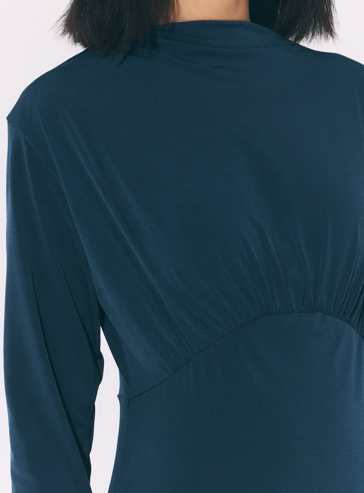 Ruched Long Sleeve Jersey Dress 12 - Image 3 thumbnail