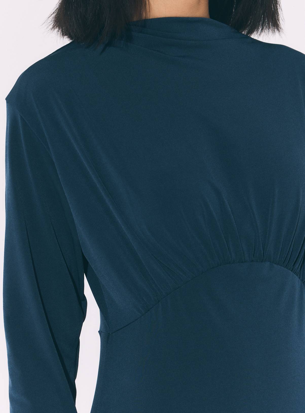 Ruched Long Sleeve Jersey Dress 12 - Image 3