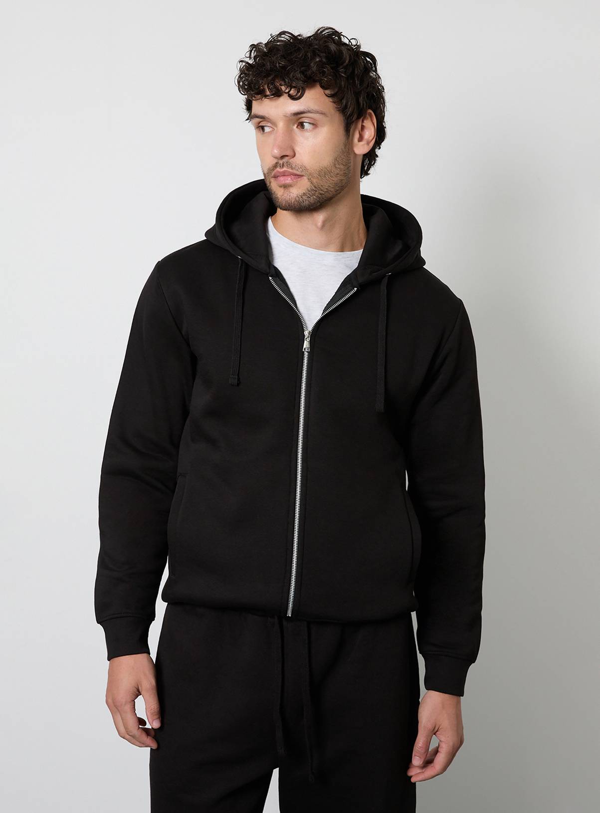 BURTON Black Regular Zip Through Hoodie L - Image 1