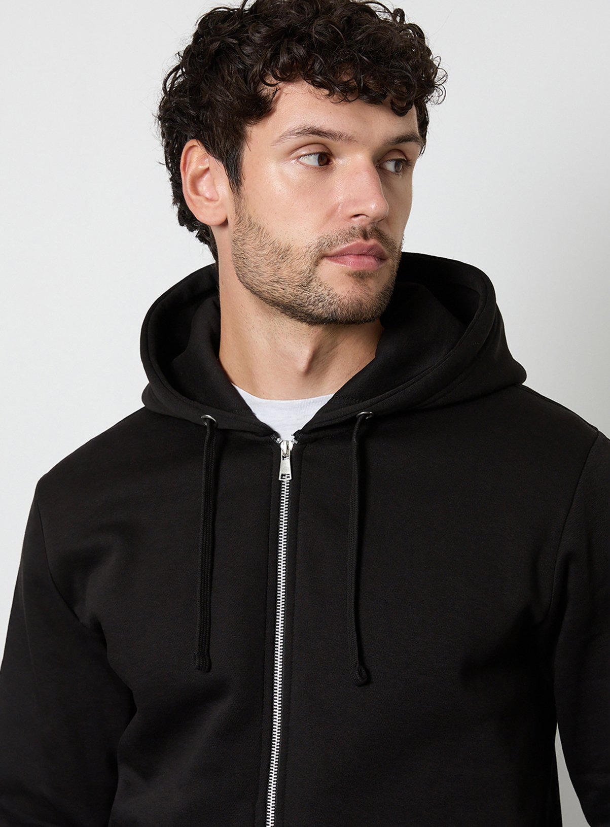 BURTON Black Regular Zip Through Hoodie L - Image 2 thumbnail