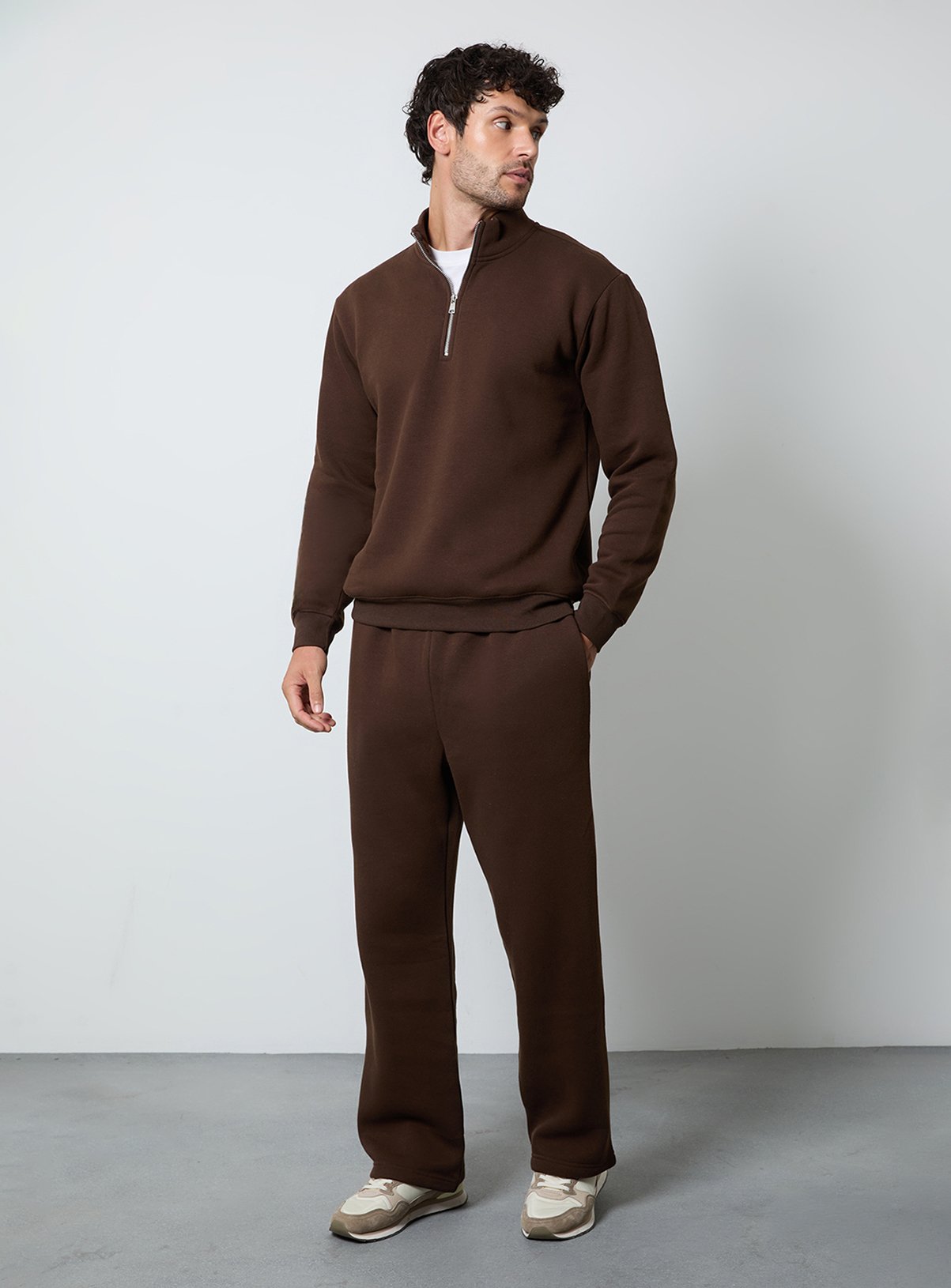 BURTON Brown Half Zip Jersey Sweatshirt L - Image 4 thumbnail